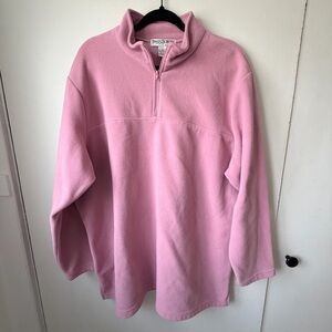 Passports Woman Pink Fleece Half Zip Pullover 2X Cozy PNW Layer